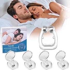 Antironquidos Clip Nasal Magnético, 4 Piezas Dilatador Nasal para Detener los Ronquidos, Facilitar la Respiración y Dormir Cómodo                     