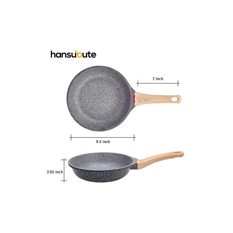 hansubute Induction Nonstick Frying Pan,Light Weight Skillet,Healthy Non Toxic Omelet