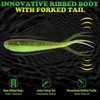 LUCKYFISHING Soft Plastic Baits Forked Tail Fishing Soft Bait for