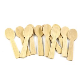 BANBU 1800PK Bamboo Mini Spoons 3.54" Disposable Small 100% Compostable Cutlery Eco Friendly Renewable Natural Disposable Spoon for Ice Cream/Desert/Yogurt/Cocktail/Party