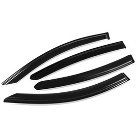 Auto Dynasty Window Visors Compatible with 2016-2022 Honda HR-V, 4Pcs Front & Rear Tape-On Window Vent Visor Deflectors Rain Guard, Glossy Dark Smoke