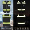 TCCFCCT High Visibility Vest 5 Pockets Mesh Reflective Safety Vest
