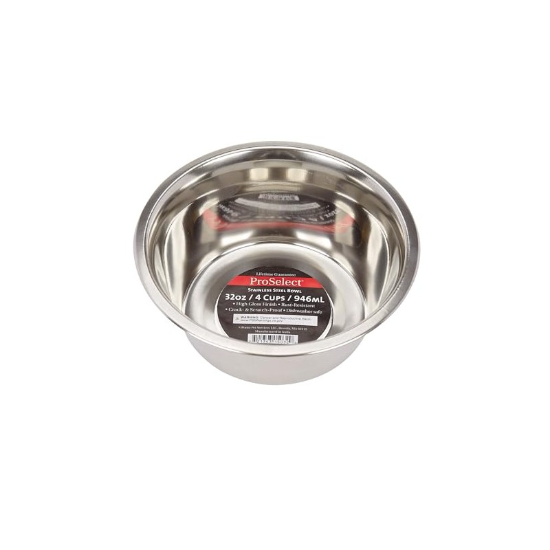 ProSelect Stainless Steel Classic Dog Bowl, 1-Quart