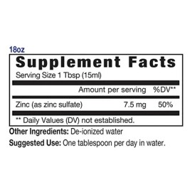 Zinc Lquido Eidon - 18 Oz Gotas, Ingredientes Naturales Na                                                                                            