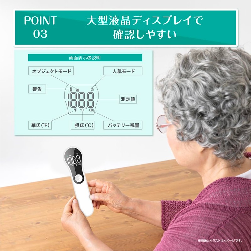 非接触式赤外線温度計 KE-M6 超軽量ポケットサイズ 1秒速測 高精度 LED液晶大画面 乾電池＆TYPE-Cポート 2つの測定モード 20秒自動電源OFF ホワイト