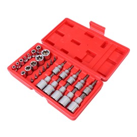 WOONEKY 30pcs Socket Nut Tool Set Vanadium Steel Pressure Batch Sleeve Car Repairing Tool Set Carry Case