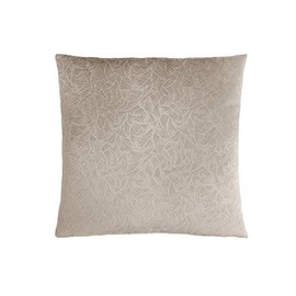 Monarch Specialties 9254, 18 X 18 Square, Insert Included, Decorative Throw, Accent, Sofa, Couch, Bedroom, Polyester, Hypoallergenic, Beige, Modern Pillow 18"X 18" Taupe Floral Velvet 1Pc