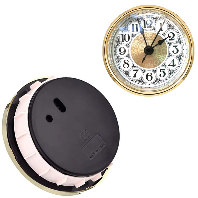HILLHOME Mini Quartz Clock Insert 2.8 Inch (70 mm) Round