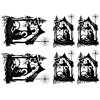 Captive Decals Christmas Nativity 6 pcs 2-3/8" to 3-1/4" Black