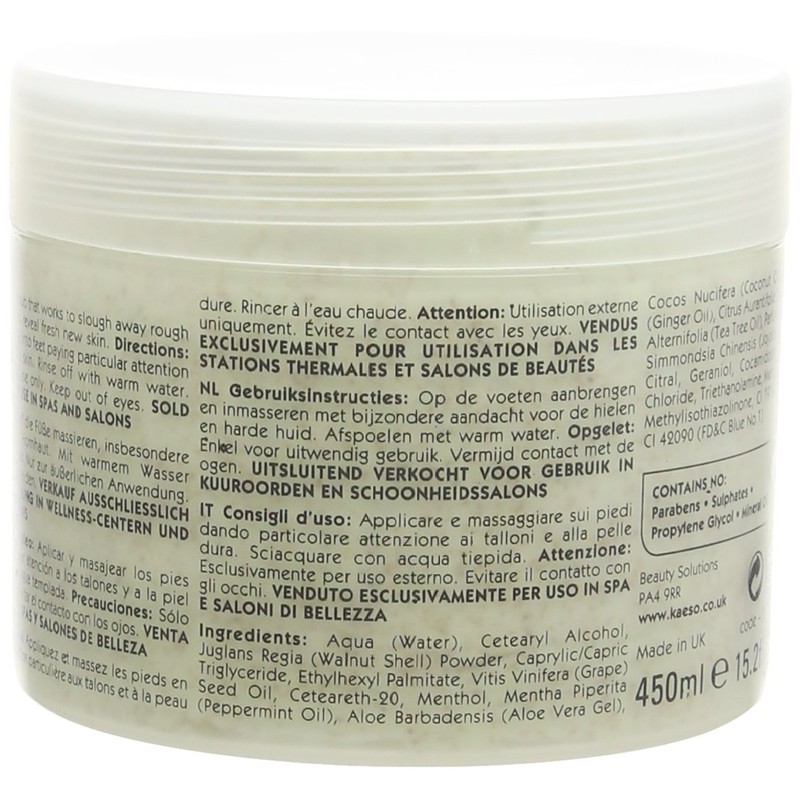 Kaeso Lime and Ginger Tingle Foot Scrub 450 ml