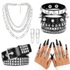 Juego de 31 piezas de disfraz punk para mujer, disfraz