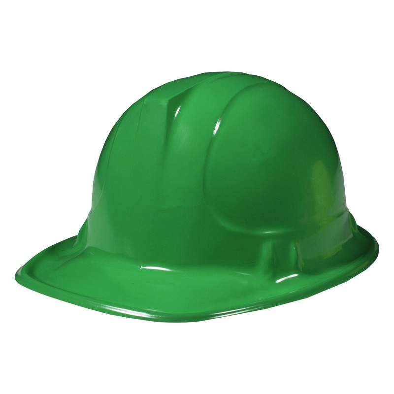 Green Construction Hats - 12 Pack