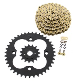 1999-2004 Fits Honda 400EX TRX400EX Gold O-Ring Chain & Black Sprocket 15/39 96L