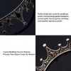 Amariver Black Crystal Tiara Crown for Women Gothic Gold Crown