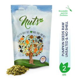 NUTS U.S. - Pumpkin Seeds - Pepitas , Raw, Unsalted, No Shell, AA GRADE (2 LB)