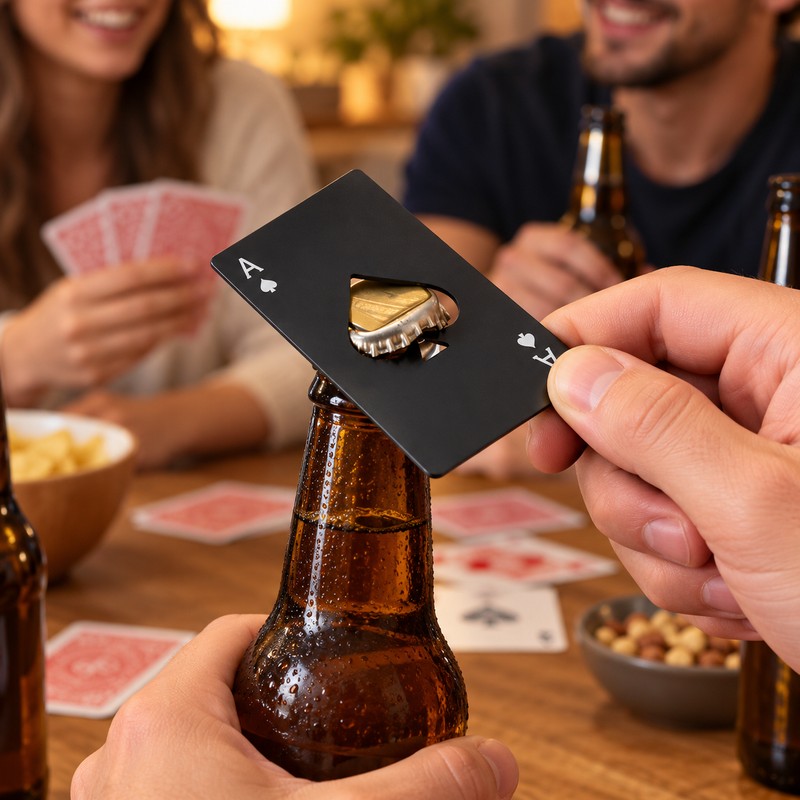 Stainless Steel Spades A Winemaker Bottle Opener Playing Cards Bottle