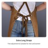 EWIZ Cotton Canvas Apron Adjustable Cross-Back straps with Three Pockets