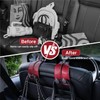 URIZZD 2PCS Leather Car Seat Hooks for Headrest, Vehicle Hanger