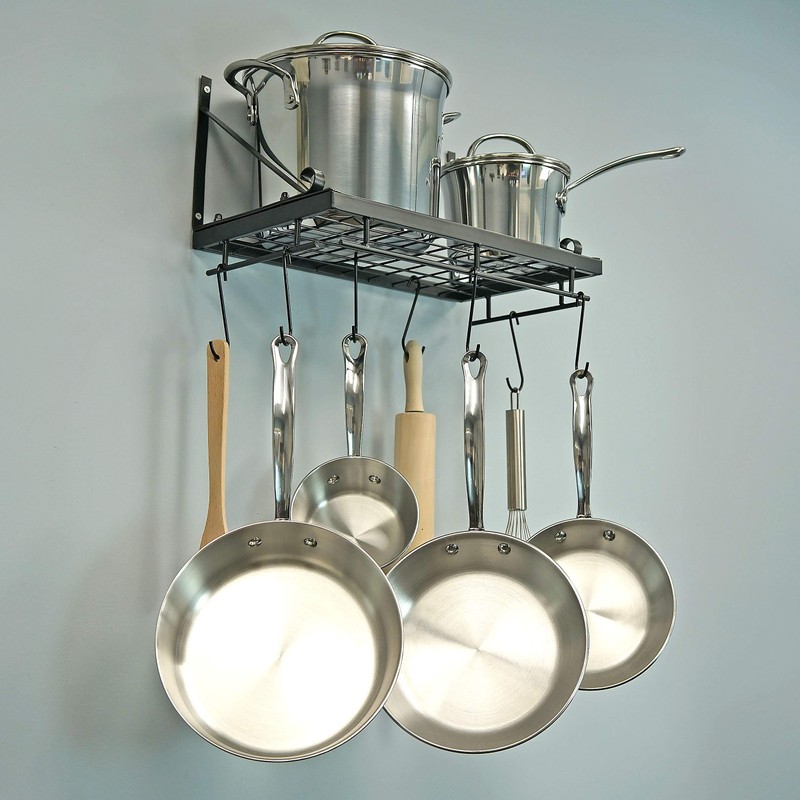 Southern Homewares Classic Pot and Pan Hanging Rack Cast Iron