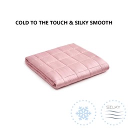 YnM Kids Bamboo Weighted Blanket â 100% Natural Bamboo Viscose Oeko-Tex Certified Material with Premium Glass Beads (Pink, 41''x60'' 10lbs), Suit for One Person(~90lb) Use on Twin Bed
