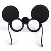 Needzo Round Mouse Ear Glasses, Plastic Frame with Reversible Sequins