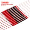 M&G Red Drawing Pens, 12 Pack Red dual tip Permanent
