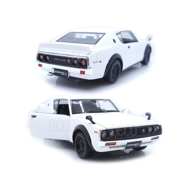 1:24 1973 Nissan Skyline 2000GT R White Diecast Mini Car