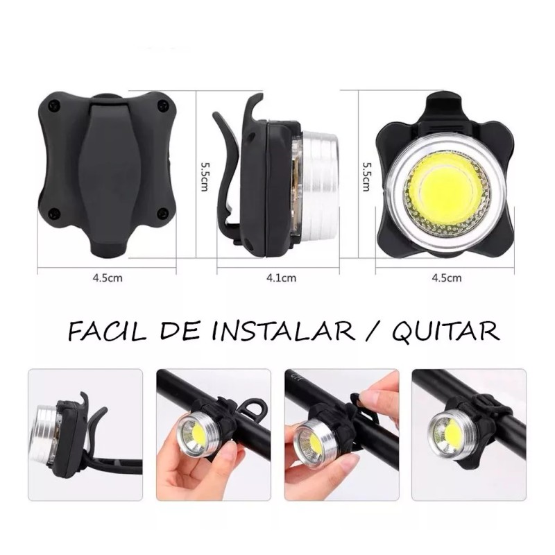 OEM Luz Seguridad Nocturna Clip Rojo Azul Recargable Multifuncio