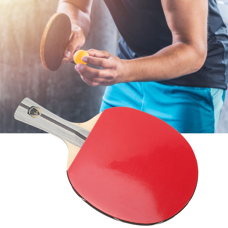 Table Tennis Paddle Double Sided Rubber Training Handshake Table Tennis