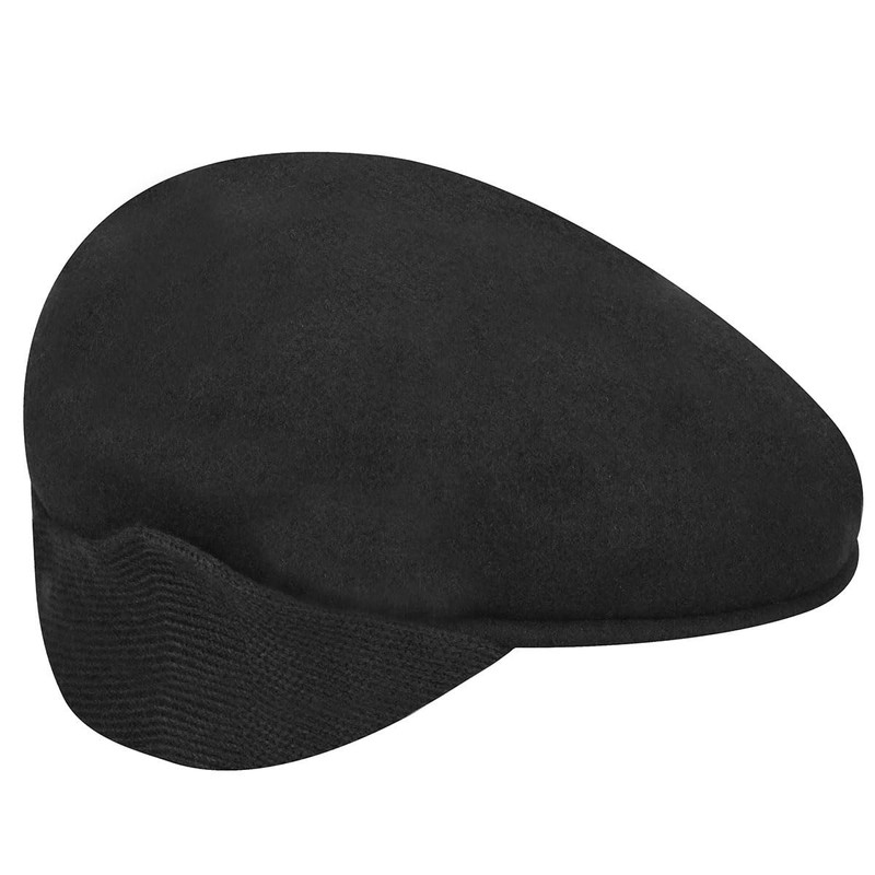 kangol Herren Wool 504 Earlap Mütze, Schwarz, L