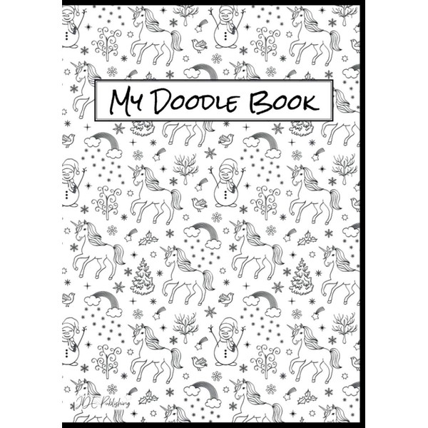 My Doodle Book Unicorn Christmas - Thick Notebook School Exercise