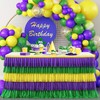 Mardi Gras Party Table Skirt Yellow Green Purple Table Skirts