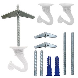 Ceiling Hooks for Hanging Plants- 2 Pcs Vintage Style Ceiling Plant Hanger Hooks Outdoor or Indoor- Sturdy for Hanging Lights, Flower Baskets and More- Easy to Install Screw in Hooks