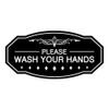 Signs ByLITA Victorian Please Wash Your Hands Sign (Black) -