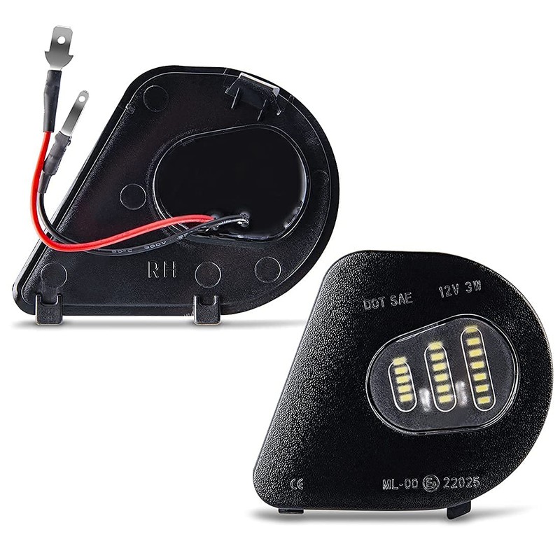 Gempro 2Pcs LED Side Mirror Puddle Light Lamps Assembly for