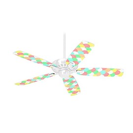 Brushed Cirlces Multi Light - Ceiling Fan Skin Kit fits most 42 inch fans (FAN and BLADES SOLD SEPARATELY)