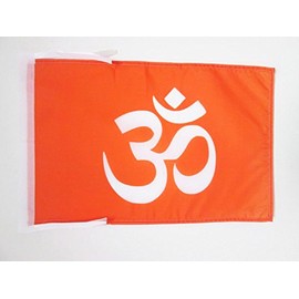 AZ FLAG Hinduism Religion Flag 18'' x 12'' Cords - Hindu Small Flags 30 x 45cm - Banner 18x12 in