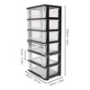 6 Clear Drawer Storage Organizer Rolling Cart,Movable Storage Tower for