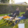 rollingsurfer Folding Camping Table, Lightweight Roll-Up Table Aluminum Low Portable