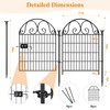 Getlay Tall Garden Animal Barrier Fence with Gate, 36 in(H)×18