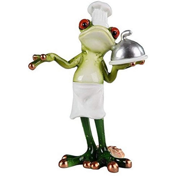 StealStreet Standing Frog What's for Dinner Chef Decorative Figurine Statue