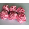 Unbranded Rose Shaped Lapel Stud Pin - Bright Pink Silky