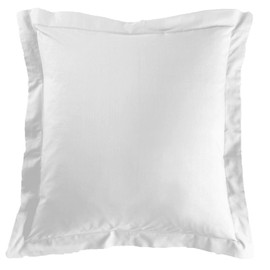 Douceur d'interieur Pillow CASE Flat Flounce 63/63 UNI Blanche +Bourdon Stitch 57 Yarns