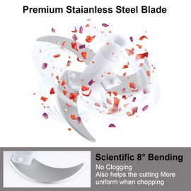 Geedel Hand Food Chopper, Vegetable Quick Chopper Manual Food Processor, Easy To Clean Food Dicer Mincer Mixer Blender, Rotary Onion Chopper for Garlic, Salad, Salsa, Nuts, Meat, Fruit, Ice, etc