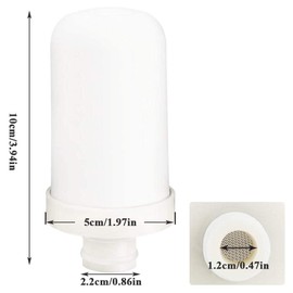 Giilayky Faucet Water Filter Cartridges, 2 Pack 8-Layer Cleaning Universal Diatom Earth Ceramic Filter