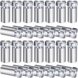 48 Pieces 1/2 by 1 Inch Sign Standoff Screws Wall Standoff Sign Holders Screws Mount Glass Acrylic Advertising Nails for Home Office