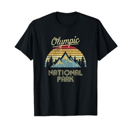 Vintage Retro Olympic National Park Mountain T Shirt T-Shirt