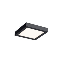 DALS Lighting 6 Inch Square Indoor/Outdoor LED Flush Mount (Black)