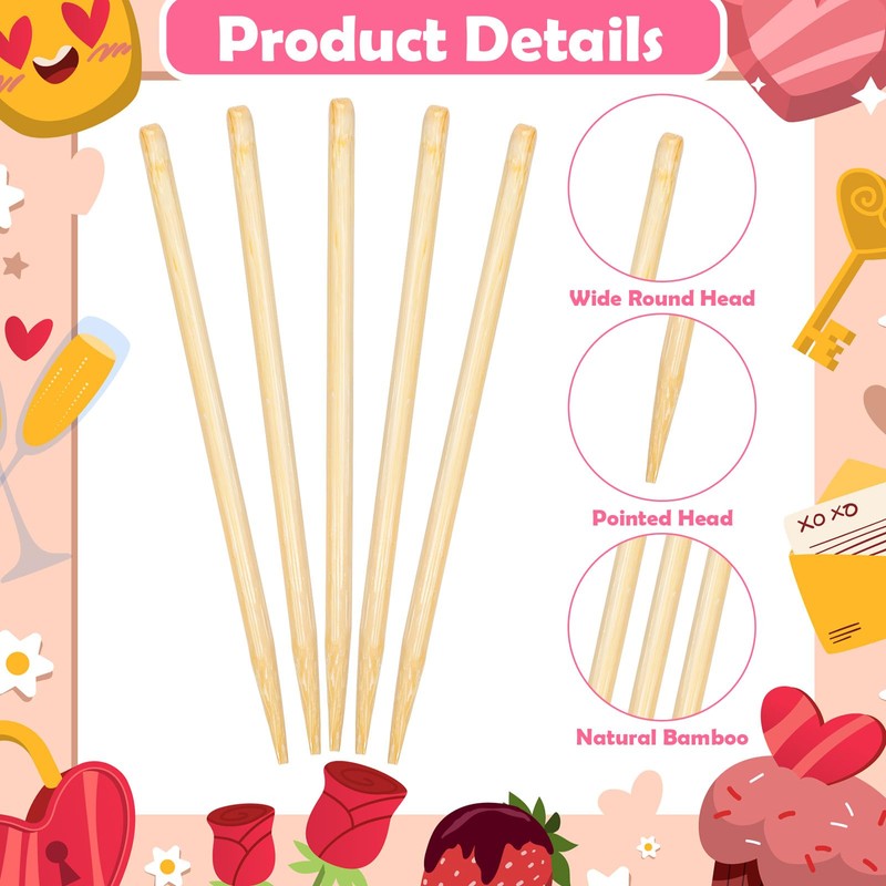 Heavy Duty Bamboo Craft Sticks, Wood Stylus Tools for Scratch,