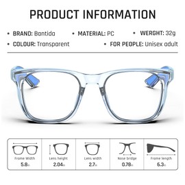 Safety Glasses Anti-Fog Eye Protection Blue Light Blocking Glasses for Women Men